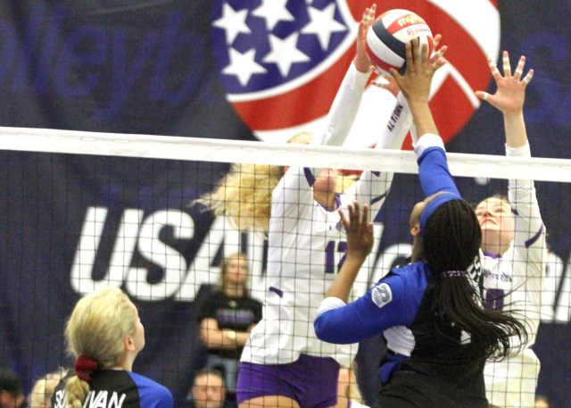 USA Volleyball athletes on the court